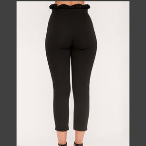 perlita black paperbag skinny trousers